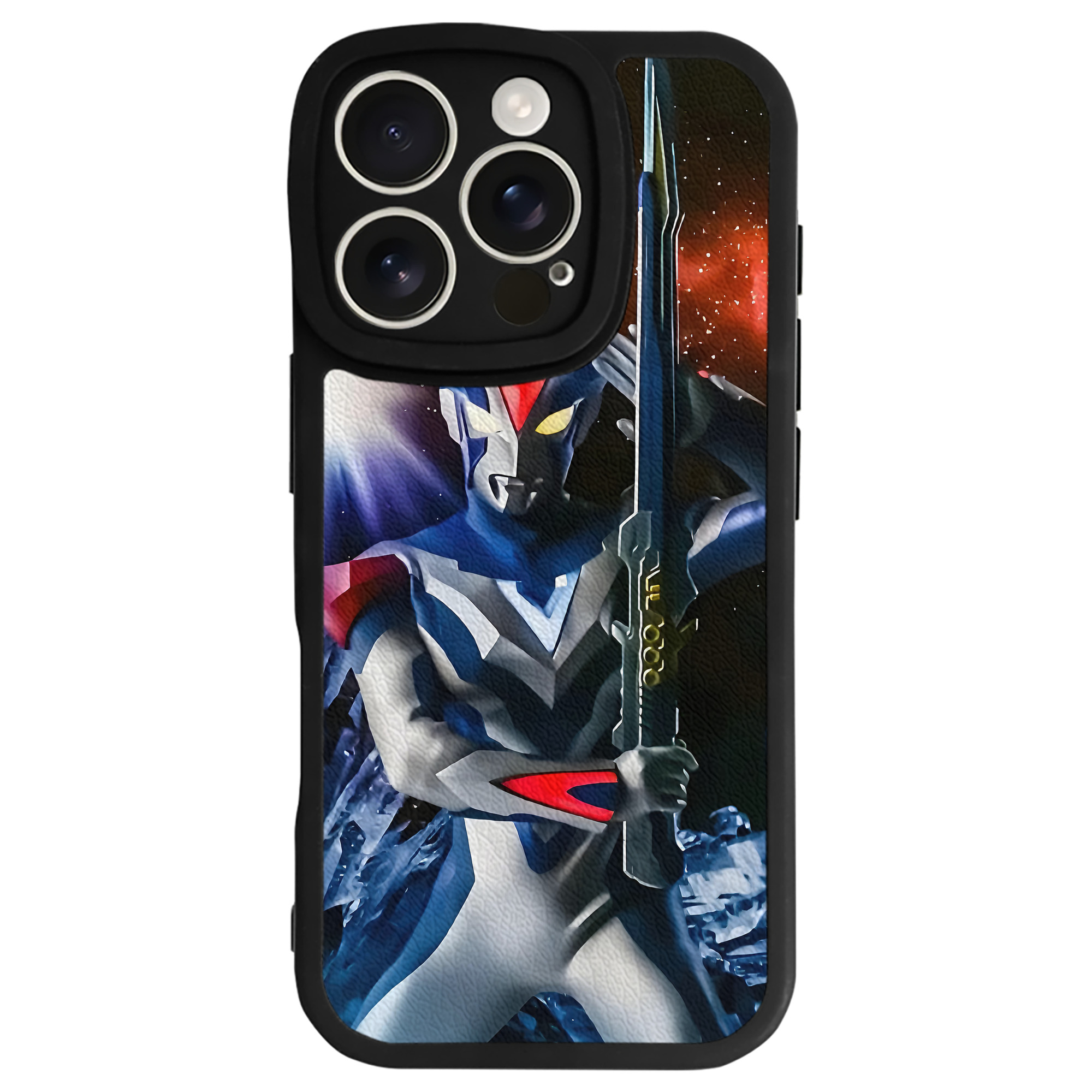 （画像用） ウルトラマン Ultraman 【iPhone 16シリーズ対応】シリコンスマホケース（レザー調） 材質：シリコン